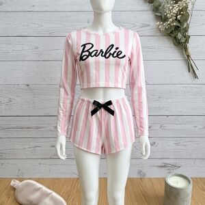 Barbie Pink & White Striped Two-Piece Lounge Set